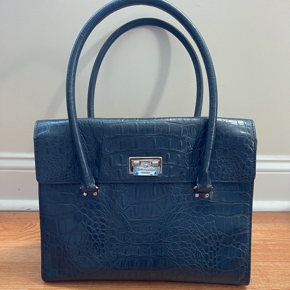 Classic Kate Spade navy satchel